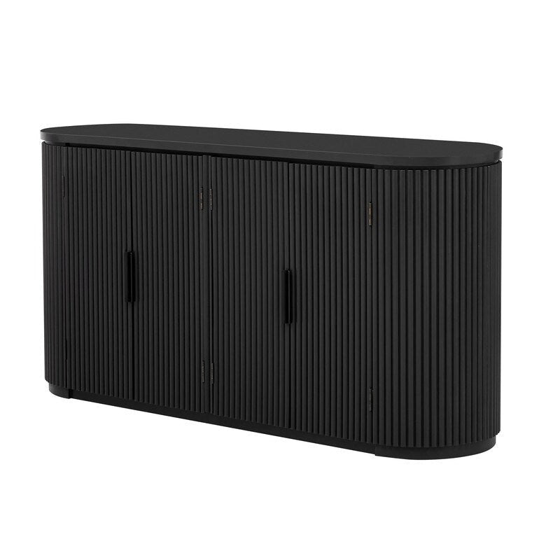 Meuble de rangement à 4 portes de 63 W avec poignées métalliques