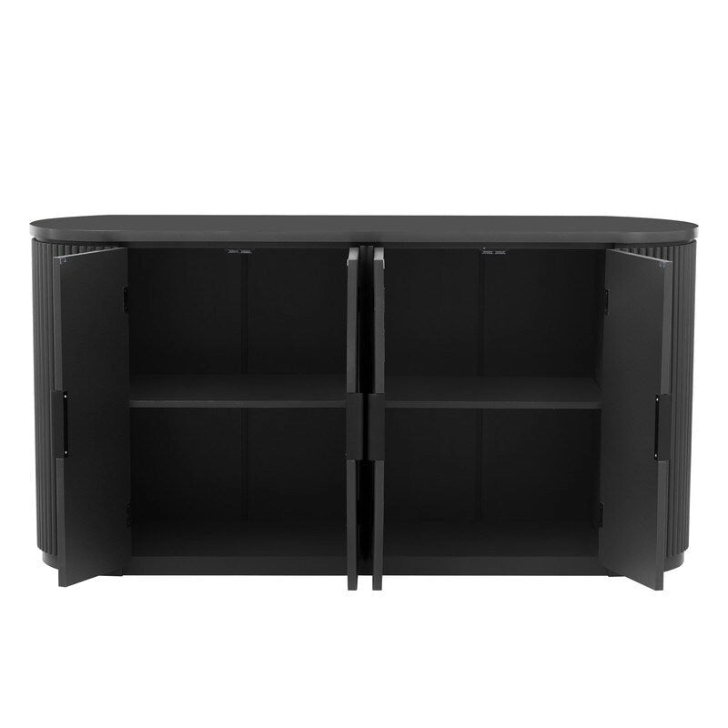 Meuble de rangement à 4 portes de 63 W avec poignées métalliques