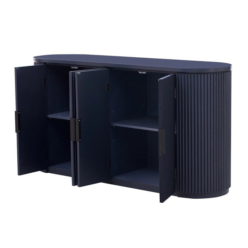 Meuble de rangement à 4 portes de 63 W avec poignées métalliques