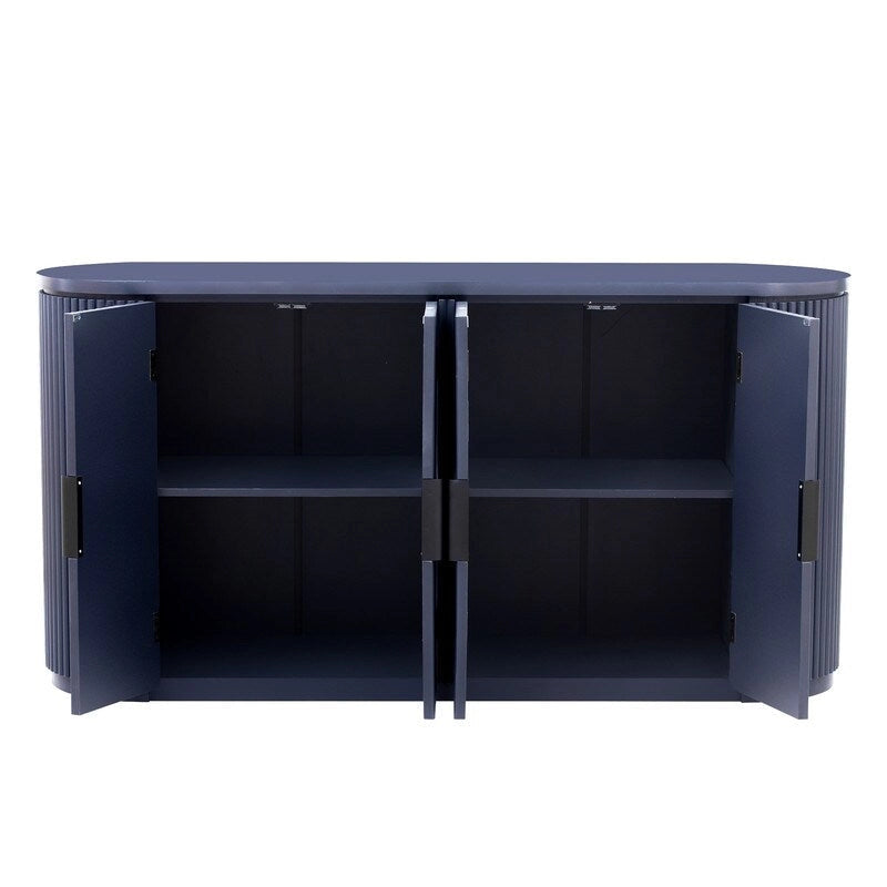 Meuble de rangement à 4 portes de 63 W avec poignées métalliques