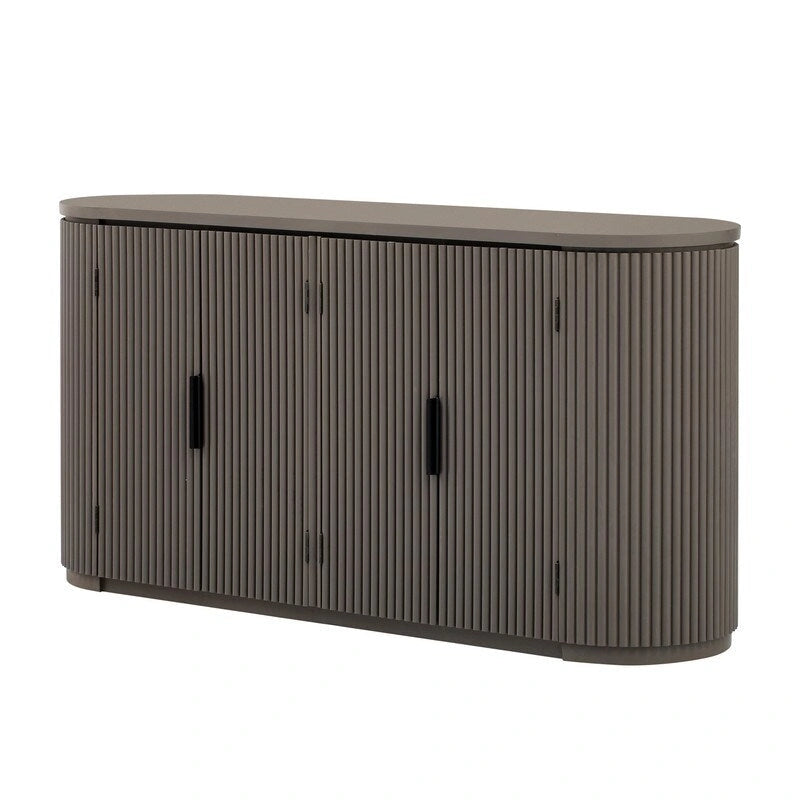 Meuble de rangement à 4 portes de 63 W avec poignées métalliques