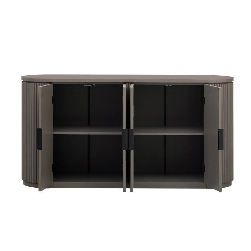 Meuble de rangement à 4 portes de 63 W avec poignées métalliques