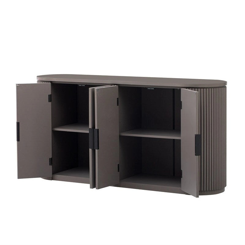 Meuble de rangement à 4 portes de 63 W avec poignées métalliques