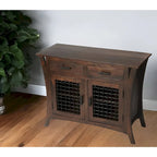 44 commodes d'appoint standard en bois massif marron foncé avec deux tiroirs