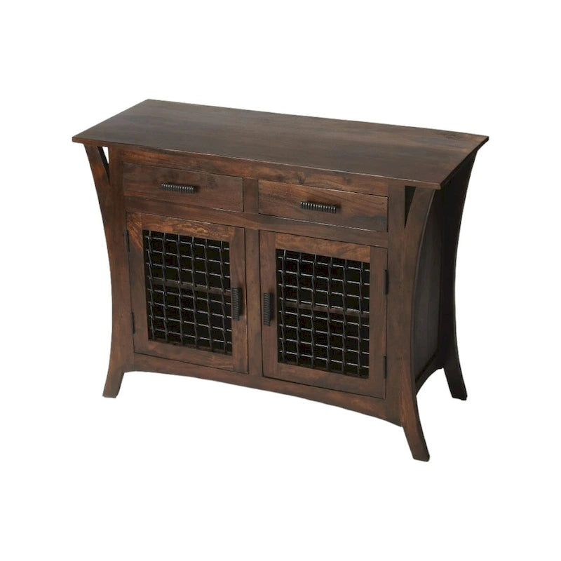 44 commodes d'appoint standard en bois massif marron foncé avec deux tiroirs