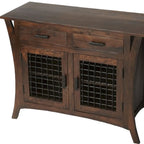 44 commodes d'appoint standard en bois massif marron foncé avec deux tiroirs