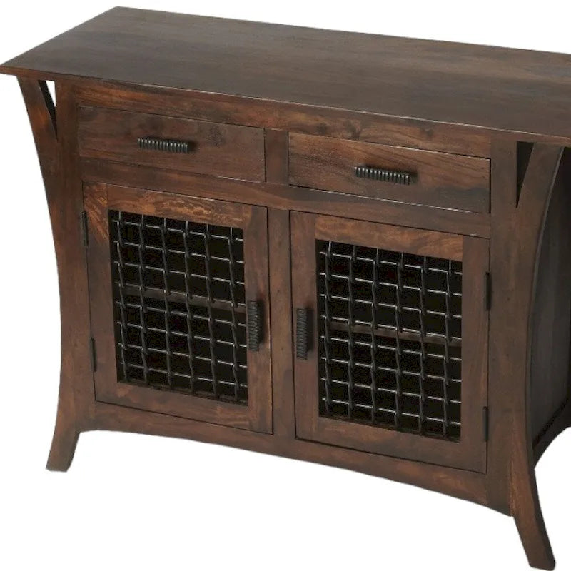 44 commodes d'appoint standard en bois massif marron foncé avec deux tiroirs