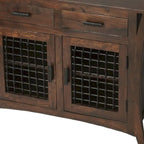 44 commodes d'appoint standard en bois massif marron foncé avec deux tiroirs
