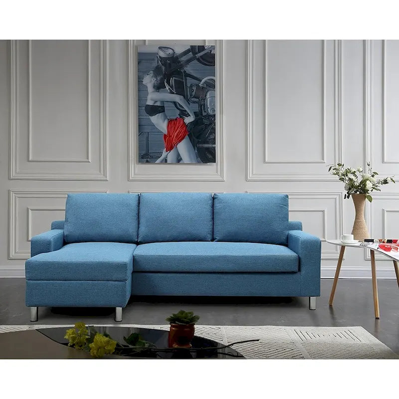 Canapé-lit d'angle réversible en tissu Hampton de US Pride Furniture
