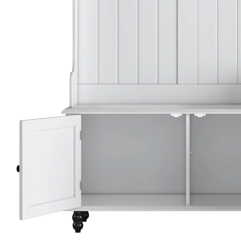 Meuble d'entrée 3-en-1 avec 4 crochets, porte-manteau, banc de rangement, 101,6 cm, pour entrée, couloir