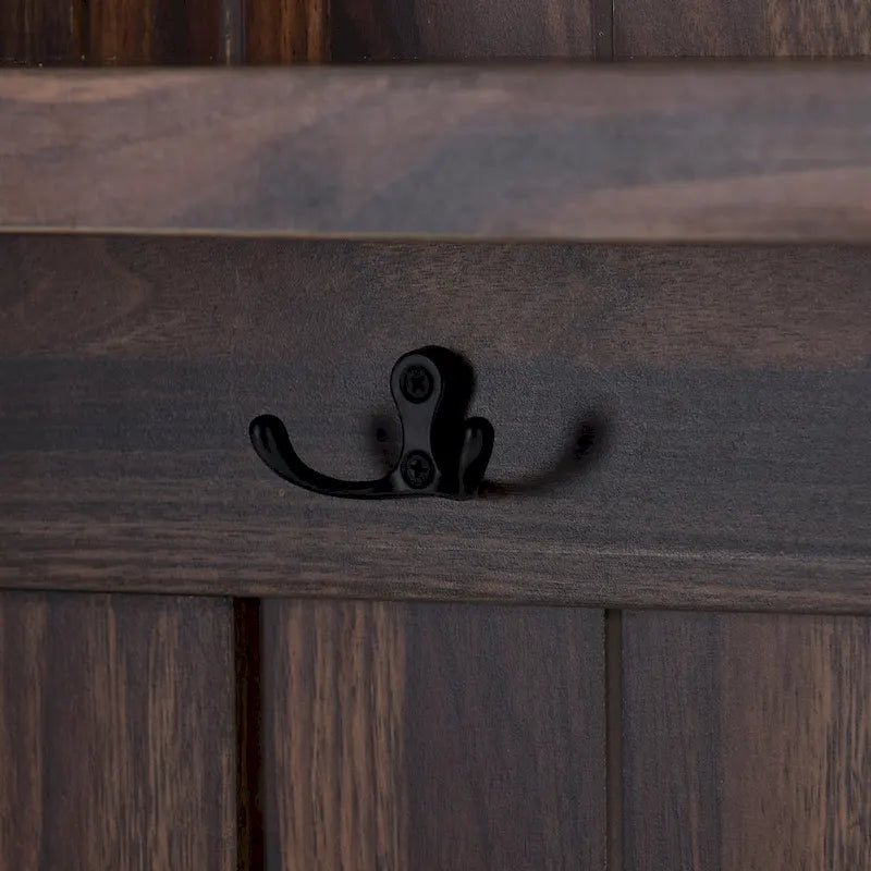 Meuble d'entrée 3-en-1 avec 4 crochets, porte-manteau, banc de rangement, 101,6 cm, pour entrée, couloir