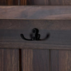Meuble d'entrée 3-en-1 avec 4 crochets, porte-manteau, banc de rangement, 101,6 cm, pour entrée, couloir