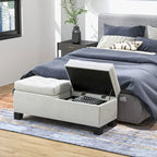 Banc de bout de lit rembourré avec cadre en acier