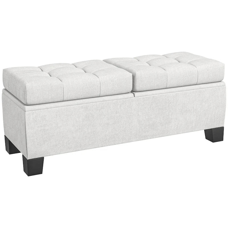 Banc de bout de lit rembourré avec cadre en acier