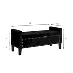 Banc rectangulaire de rangement capitonné rembourré