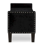 Banc rectangulaire de rangement capitonné rembourré