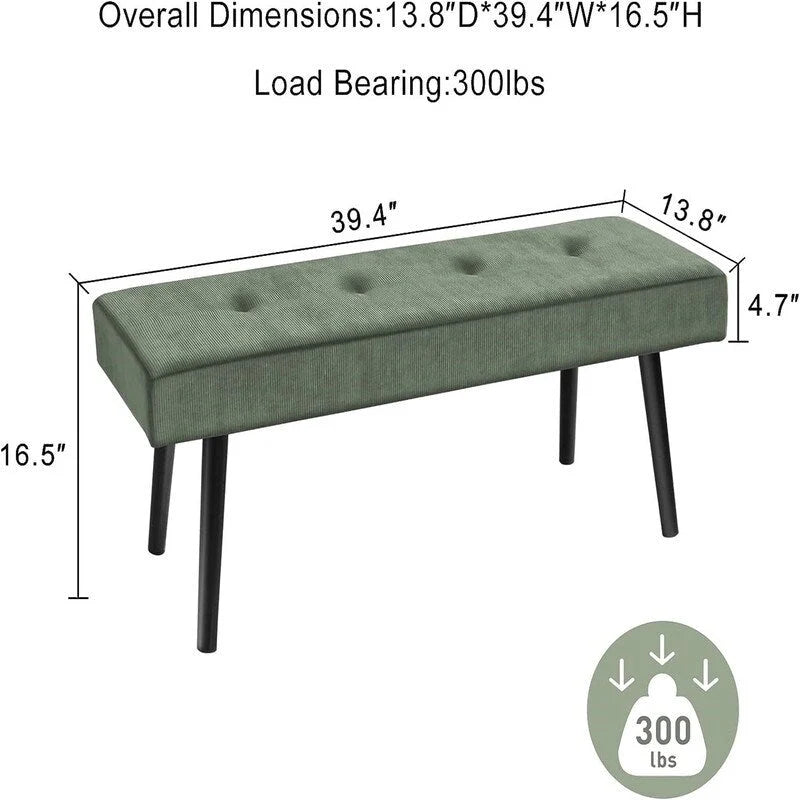 Banc d'entrée - 39,4P x 13,8L x 16,5H