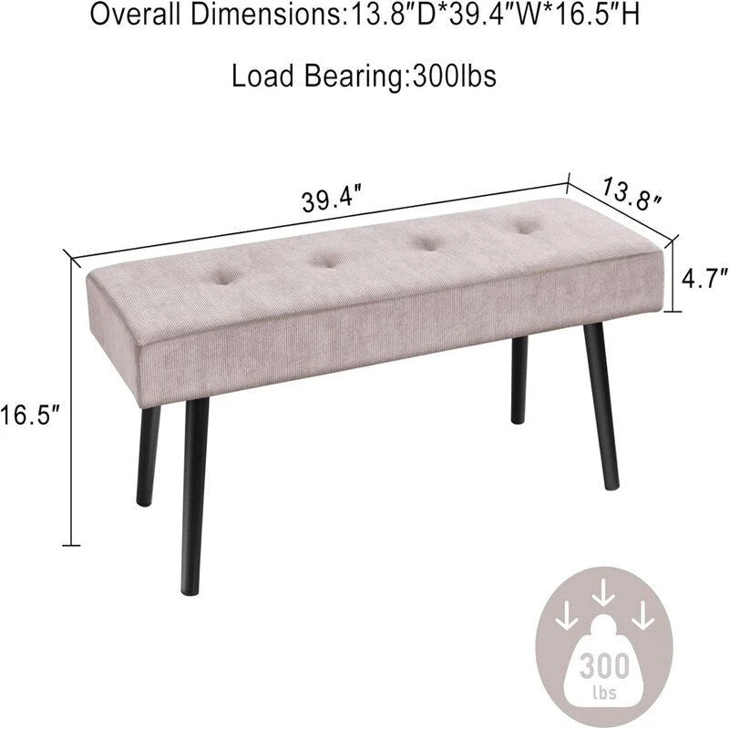 Banc d'entrée - 39,4P x 13,8L x 16,5H