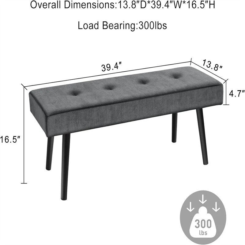 Banc d'entrée - 39,4P x 13,8L x 16,5H