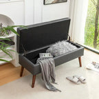 Banc de rangement avec banc de rangement pour chambre à coucher, banc de bout de lit, banc de pied de lit, banc d'entrée, pouf de rangement