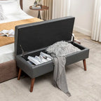 Banc de rangement avec banc de rangement pour chambre à coucher, banc de bout de lit, banc de pied de lit, banc d'entrée, pouf de rangement