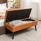 Banc de rangement avec banc de rangement pour chambre à coucher, banc de bout de lit, banc de pied de lit, banc d'entrée, pouf de rangement