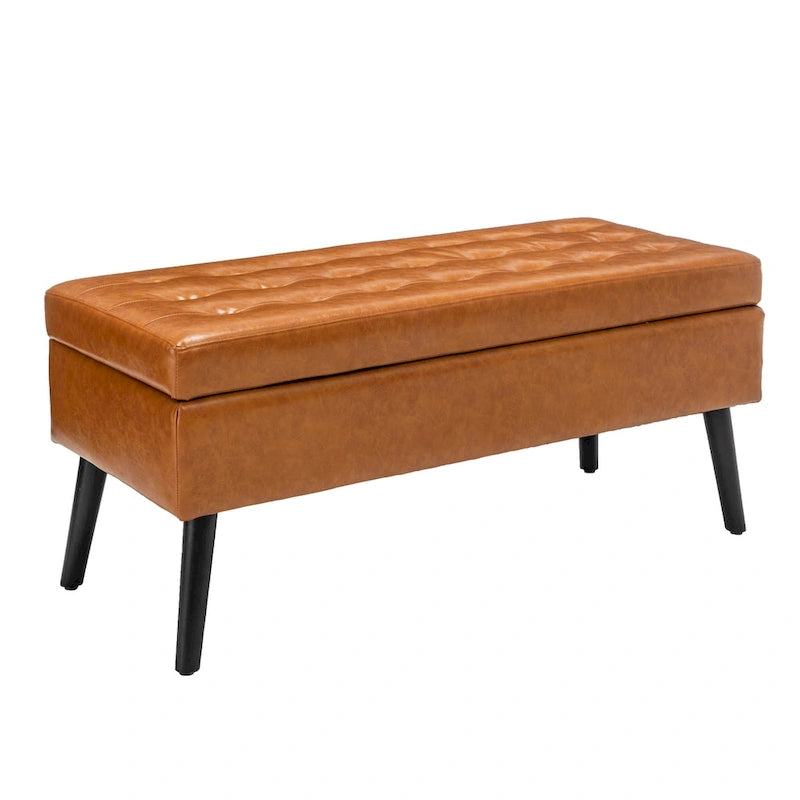 Banc de rangement avec banc de rangement pour chambre à coucher, banc de bout de lit, banc de pied de lit, banc d'entrée, pouf de rangement
