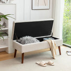 Banc de rangement avec banc de rangement pour chambre à coucher, banc de bout de lit, banc de pied de lit, banc d'entrée, pouf de rangement