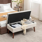 Banc de rangement avec banc de rangement pour chambre à coucher, banc de bout de lit, banc de pied de lit, banc d'entrée, pouf de rangement