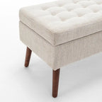 Banc de rangement avec banc de rangement pour chambre à coucher, banc de bout de lit, banc de pied de lit, banc d'entrée, pouf de rangement
