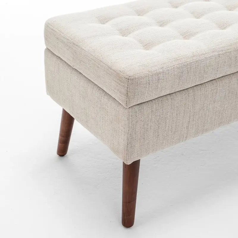 Banc de rangement avec banc de rangement pour chambre à coucher, banc de bout de lit, banc de pied de lit, banc d'entrée, pouf de rangement