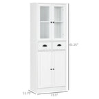 Armoire de cuisine autoportante avec étagères et tiroirs réglables - S/O