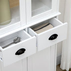 Armoire de cuisine autoportante avec étagères et tiroirs réglables - S/O