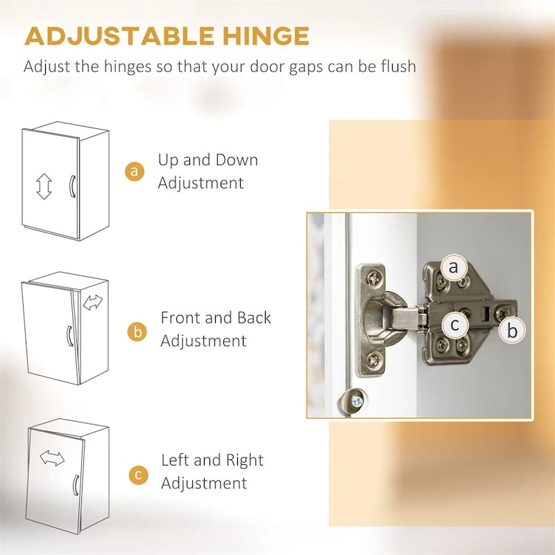 Armoire de cuisine autoportante avec étagères et tiroirs réglables - S/O