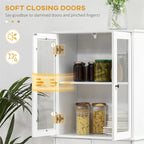 Armoire de cuisine autoportante avec étagères et tiroirs réglables - S/O