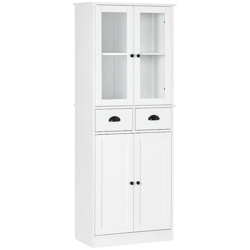 Armoire de cuisine autoportante avec étagères et tiroirs réglables - S/O