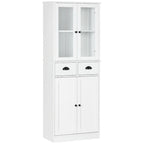 Armoire de cuisine autoportante avec étagères et tiroirs réglables - S/O