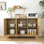 Meuble bas en bois avec étagère réglable