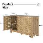 Meuble bas en bois avec étagère réglable