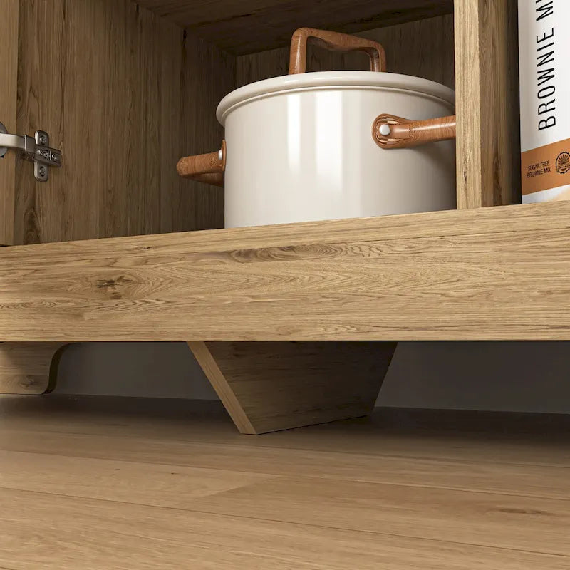 Meuble bas en bois avec étagère réglable