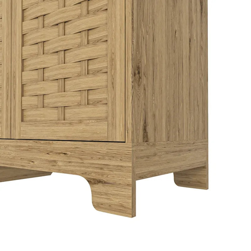 Meuble bas en bois avec étagère réglable