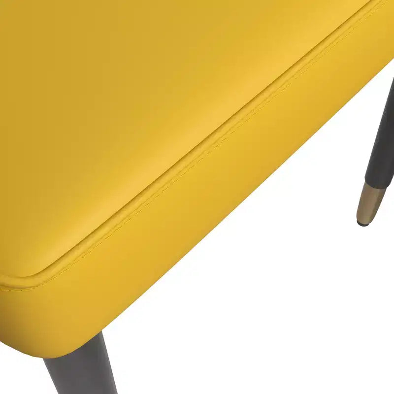 LeisureMod Allure Lot de 2 chaises de salle à manger modernes, assise et dossier rembourrés avec pieds en bois massif, chaises d'appoint contemporaines pour cuisine ou salle à manger