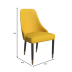 LeisureMod Allure Lot de 2 chaises de salle à manger modernes, assise et dossier rembourrés avec pieds en bois massif, chaises d'appoint contemporaines pour cuisine ou salle à manger