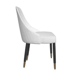 LeisureMod Allure Lot de 2 chaises de salle à manger modernes, assise et dossier rembourrés avec pieds en bois massif, chaises d'appoint contemporaines pour cuisine ou salle à manger