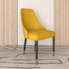 LeisureMod Allure Lot de 2 chaises de salle à manger modernes, assise et dossier rembourrés avec pieds en bois massif, chaises d'appoint contemporaines pour cuisine ou salle à manger