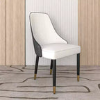 LeisureMod Allure Lot de 2 chaises de salle à manger modernes, assise et dossier rembourrés avec pieds en bois massif, chaises d'appoint contemporaines pour cuisine ou salle à manger