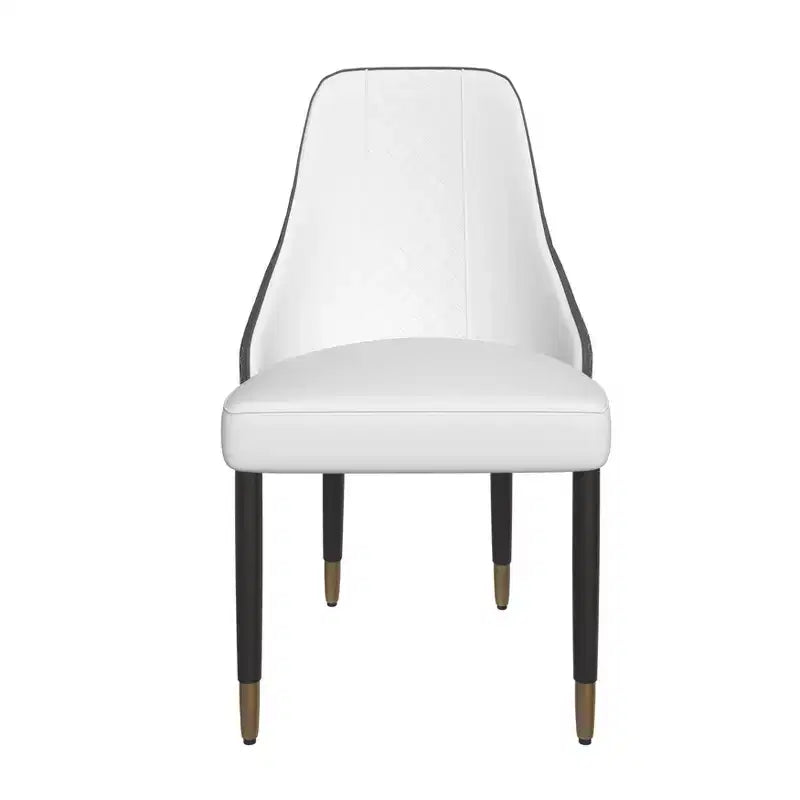 LeisureMod Allure Lot de 2 chaises de salle à manger modernes, assise et dossier rembourrés avec pieds en bois massif, chaises d'appoint contemporaines pour cuisine ou salle à manger