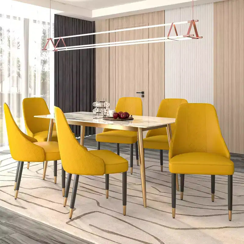 LeisureMod Allure Lot de 2 chaises de salle à manger modernes, assise et dossier rembourrés avec pieds en bois massif, chaises d'appoint contemporaines pour cuisine ou salle à manger