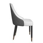 LeisureMod Allure Lot de 2 chaises de salle à manger modernes, assise et dossier rembourrés avec pieds en bois massif, chaises d'appoint contemporaines pour cuisine ou salle à manger