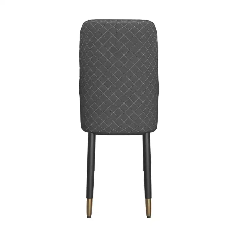 LeisureMod Allure Lot de 2 chaises de salle à manger modernes, assise et dossier rembourrés avec pieds en bois massif, chaises d'appoint contemporaines pour cuisine ou salle à manger